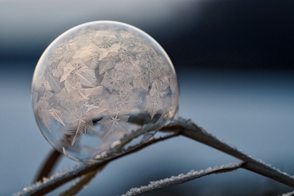 Eiskristalle sind echte Schönheiten. Leider sind als gefrierende Nässe im Straßenverkehr sehr gefährlich. Deswegen setzt man Streusalz ein, um Wassermoleküle aus dem Eisgitter herauszulösen (Foto: Aaron Burden, Stocksnap, CC0).