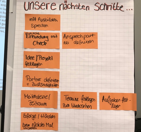 Fotoslideshow: Natürlich arbeiteten die Azubis auch an Nachhaltigkeitsprojekten in ihrem eigenen Betrieb. Mehr können wir hier noch nicht schreiben, aber beim zweiten Treffen bestimmt! (Mit einem Klick auf das Foto kommst du übrigens zur Instagram-Hightlight des Workshops. Foto: sl)